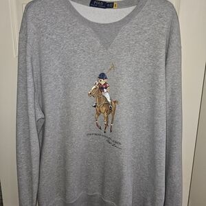 Polo by Ralph Lauren Gray Sweatshirt with Polo Player Graphic